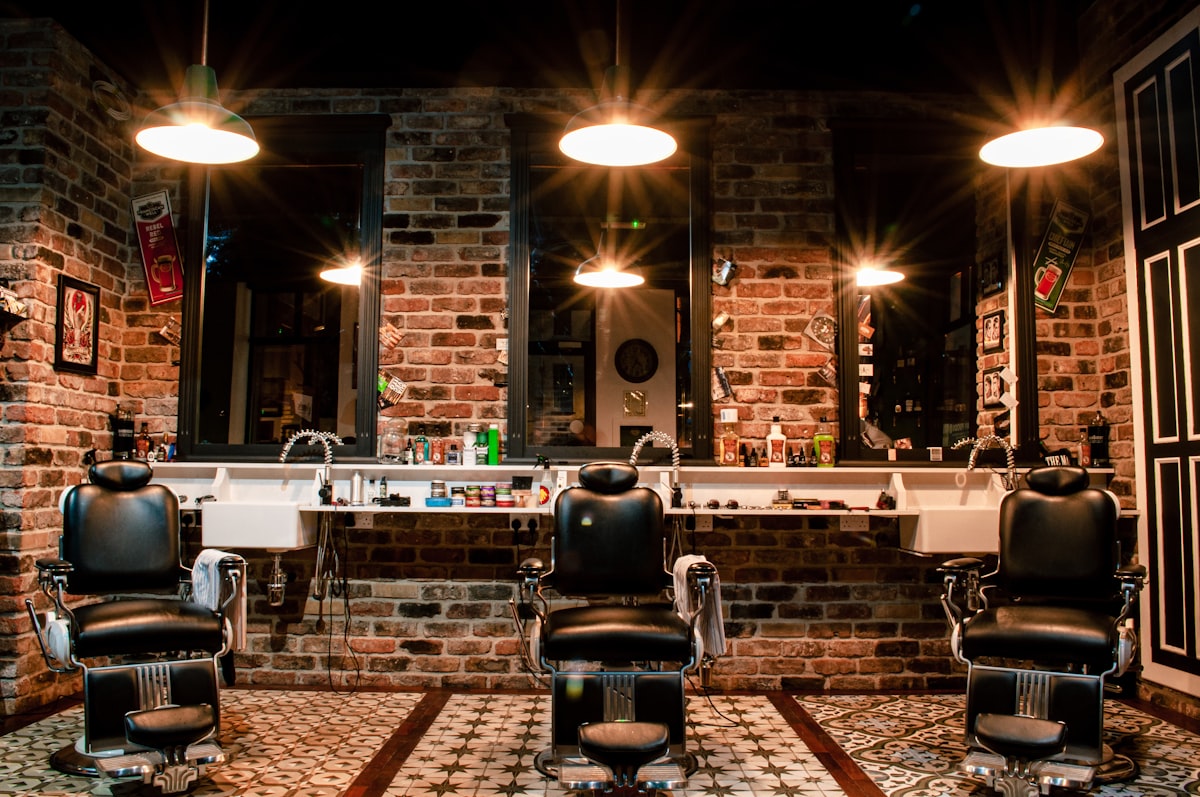 Fauteuil de barbier en cuir
